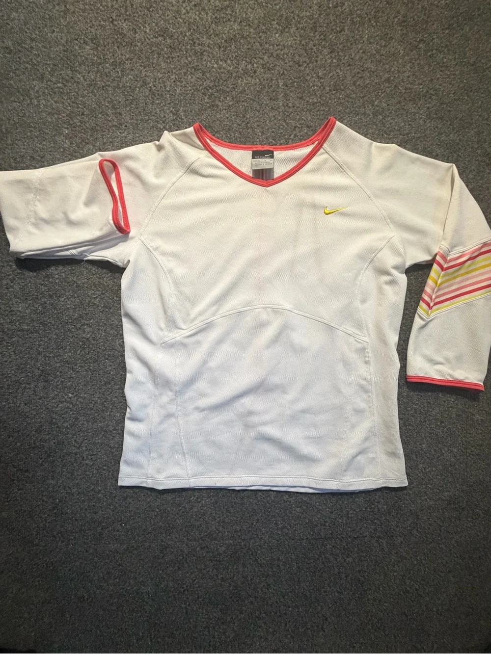 Vintage Nike White Long Sleeve Kids Tee